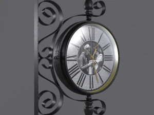 双面挂钟 3D 模型
