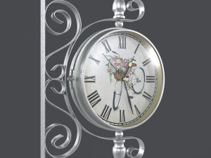 Double Sided Wall Clock 3D Model