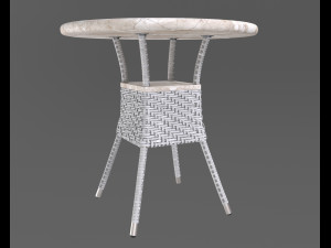 Wicker furniture set 3D Model