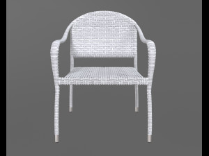 Wicker furniture set 3D Model