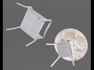 Wicker furniture set 3D Model