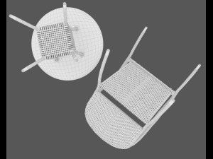 Wicker furniture set 3D Model