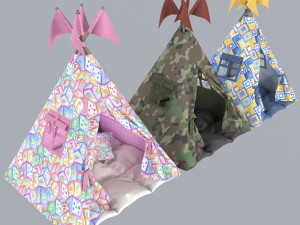 Childrens tent wigwam 3D 模型