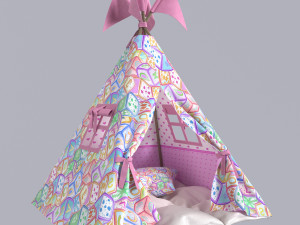 Childrens tent wigwam 3D-Modell