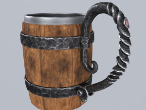 Wooden beer mug 3Dモデル