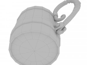 Wooden beer mug 3D Model
