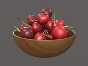 Cherry cake with chocolate Modèle 3D