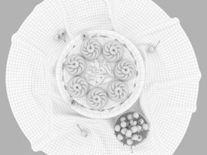 Cherry cake with chocolate Modèle 3D
