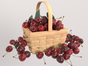 Cherry basket Modelo 3D