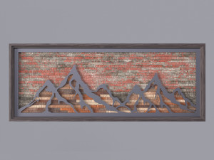 Wall Hanging Metal and wood 3D-Modell