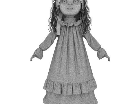 Porcelain Girl Doll People Figure 3D Model