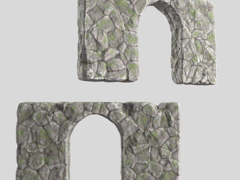 Stone wall with ivy 3D Model