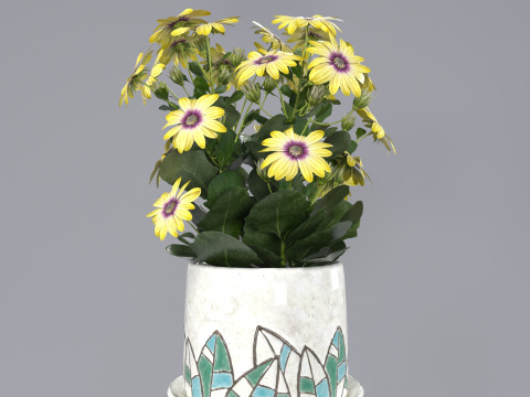 Flower in a pot 3Dモデル