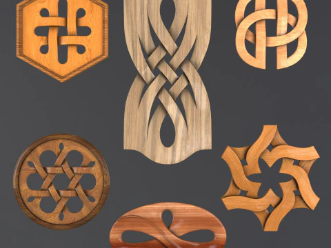 장식용 조각 판자 3D 모델