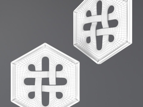 Decorative carved planks Modelo 3D