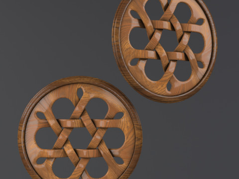 Decorative carved planks Modelo 3D