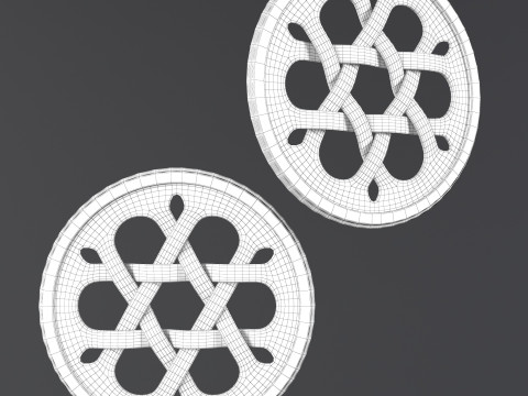 Decorative carved planks Modelo 3D