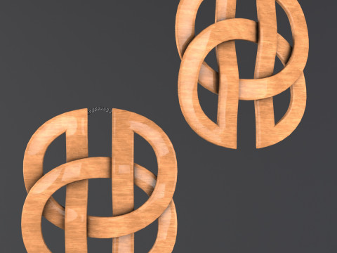 Decorative carved planks Modelo 3D