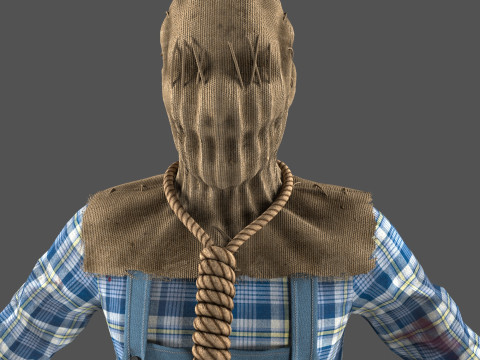 Scarecrow reaper with scythe 3D Model