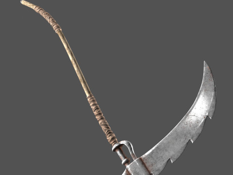 Scarecrow reaper with scythe 3D Model