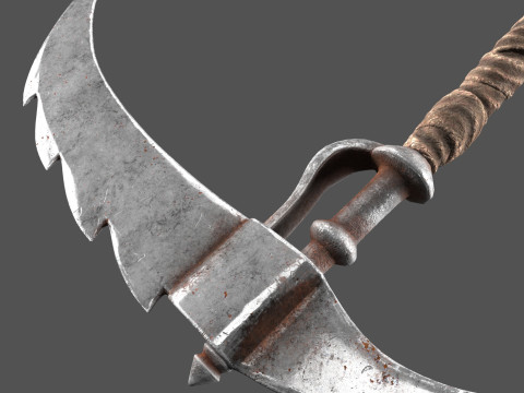 Scarecrow reaper with scythe 3D Model