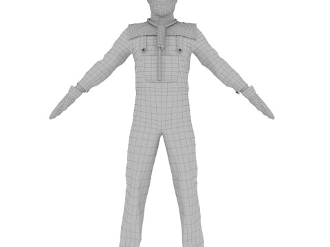 Scarecrow reaper with scythe 3D Model