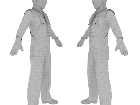 Scarecrow reaper with scythe 3D Model
