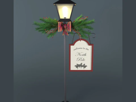 Floor Christmas lamp 3D Model