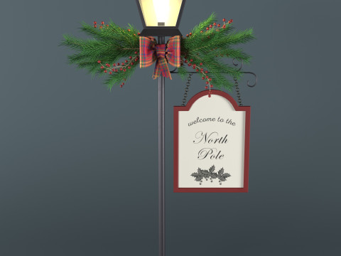 Floor Christmas lamp 3D Model