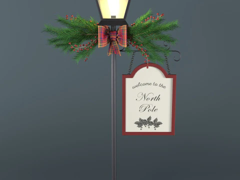 Floor Christmas lamp 3D Model