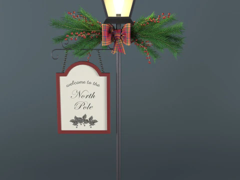 Floor Christmas lamp 3D Model