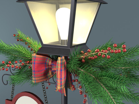 Floor Christmas lamp 3D Model