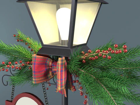 Floor Christmas lamp 3D Model