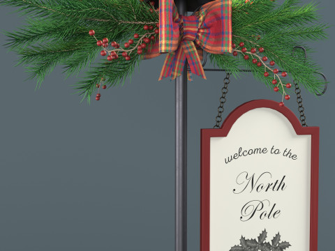 Floor Christmas lamp 3D Model