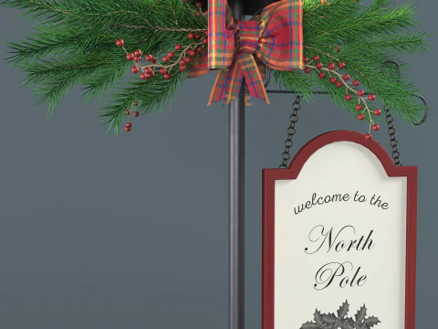 Floor Christmas lamp 3D Model