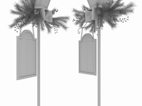 Floor Christmas lamp 3D Model