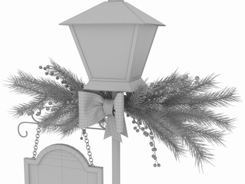 Floor Christmas lamp 3D Model
