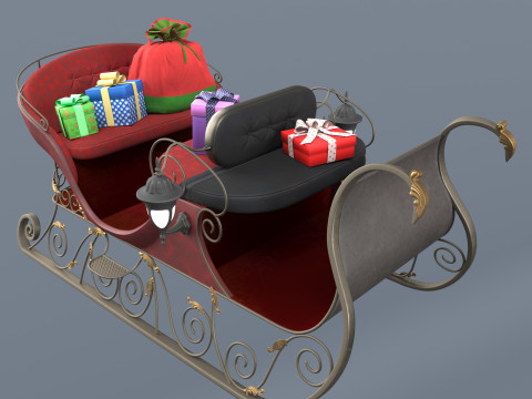 Santas sleigh 3D 模型