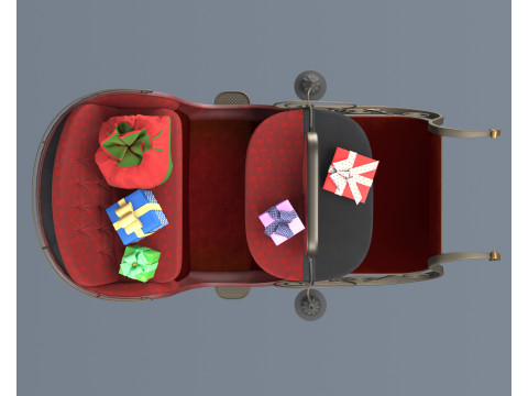 Santas sleigh 3Dモデル