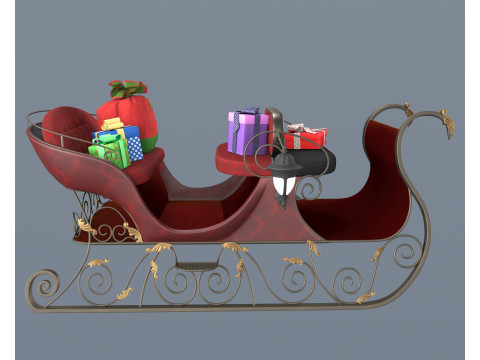 Santas sleigh 3Dモデル
