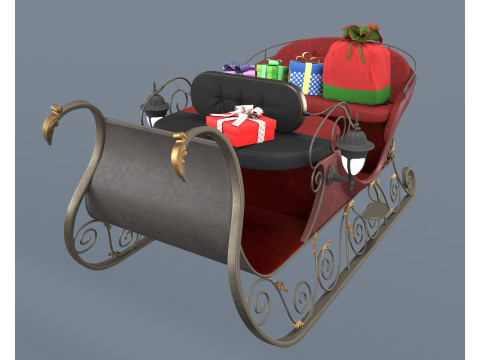 Santas sleigh 3Dモデル