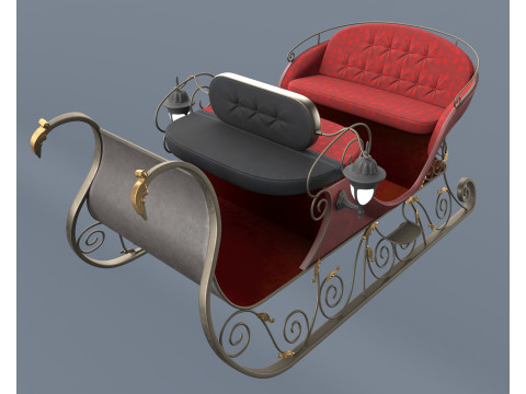 Santas sleigh 3Dモデル