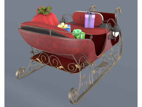 Santas sleigh 3Dモデル