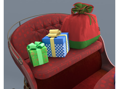 Santas sleigh 3Dモデル