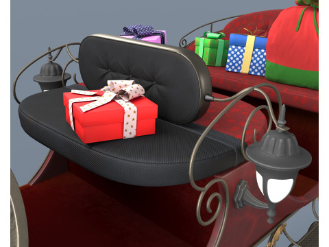 Santas sleigh 3Dモデル