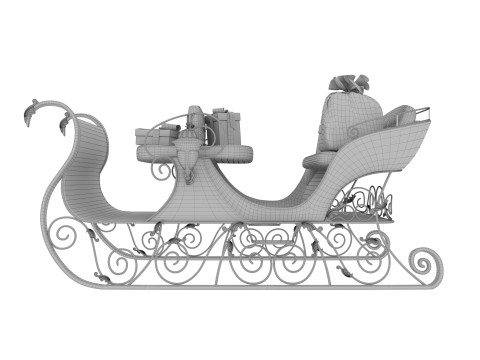 Santas sleigh 3Dモデル
