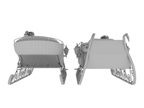 Santas sleigh 3Dモデル
