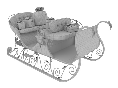 Santas sleigh 3Dモデル