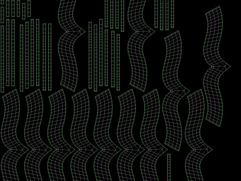 Decorative carved planks 3D-Modell