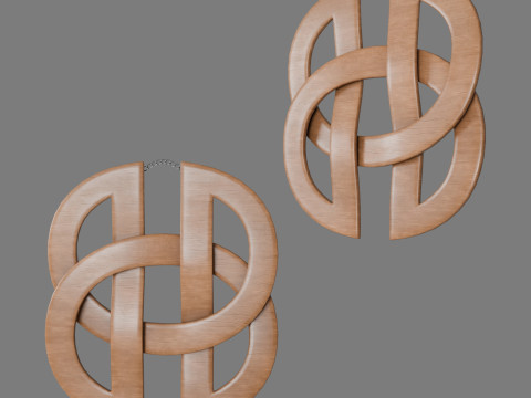 Decorative carved planks 3D-Modell